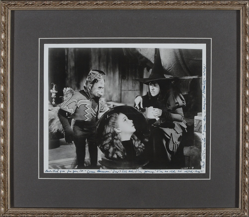 Lot 1133 Wizard of Oz: Margaret Hamilton Signed Photograph