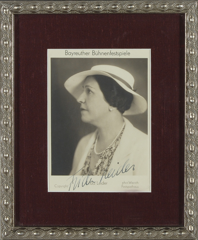 Lot 675 Frida Leider Signed Photograph