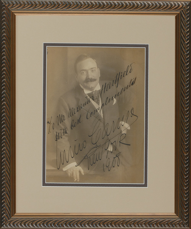 Lot 596 Enrico Caruso: VOICE OF THE CENTURY: Outstanding signed photo of ENRICO CARUSO