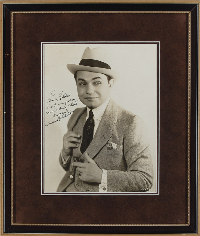 Lot 1066 Edward G. Robinson Signed Photograph