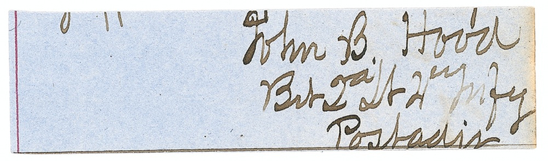 Lot 304 John Bell Hood Signature