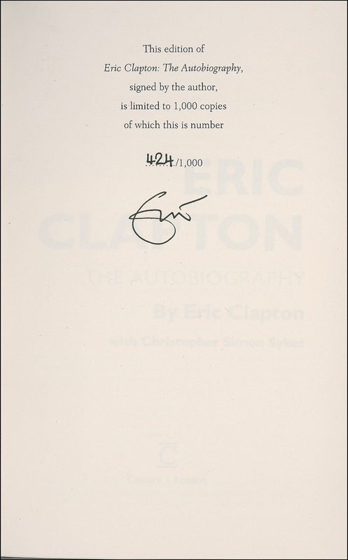 Lot 603 Eric Clapton Book