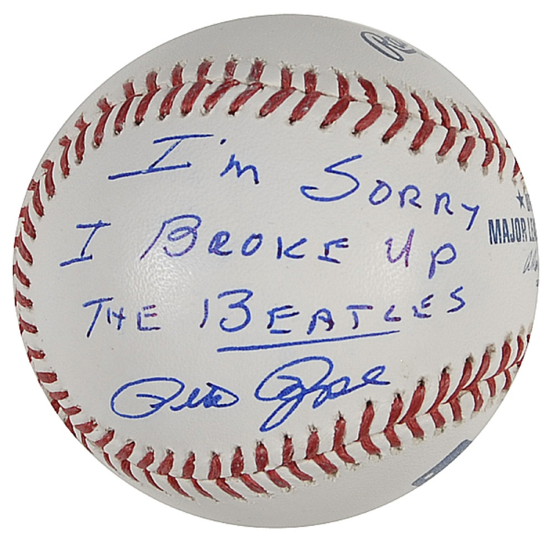 Lot 1395 Pete Rose: Charlie Hustle as Yoko?