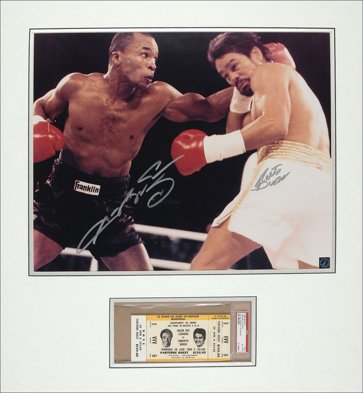 Lot 1250 Roberto Duran and Sugar Ray Leonard Signed Photograph