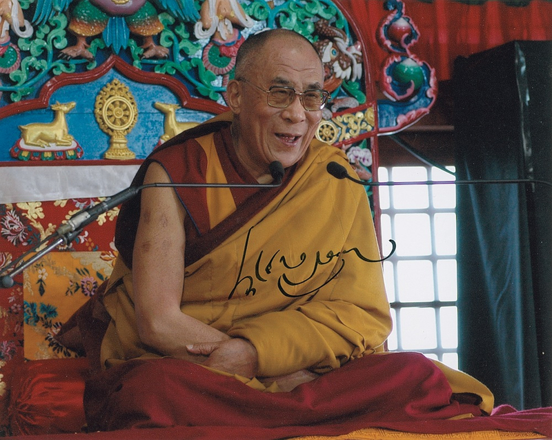 Lot 175 Dalai Lama Signed Photograph