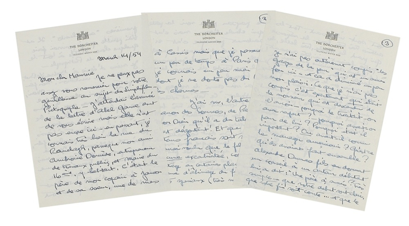 Lot 1103 Preston Sturges: Quoting Dumas: ?How does one ensure that one?s work is a success? Very simple?the beginning should be clear, the ending should be short, and all of it interesting?