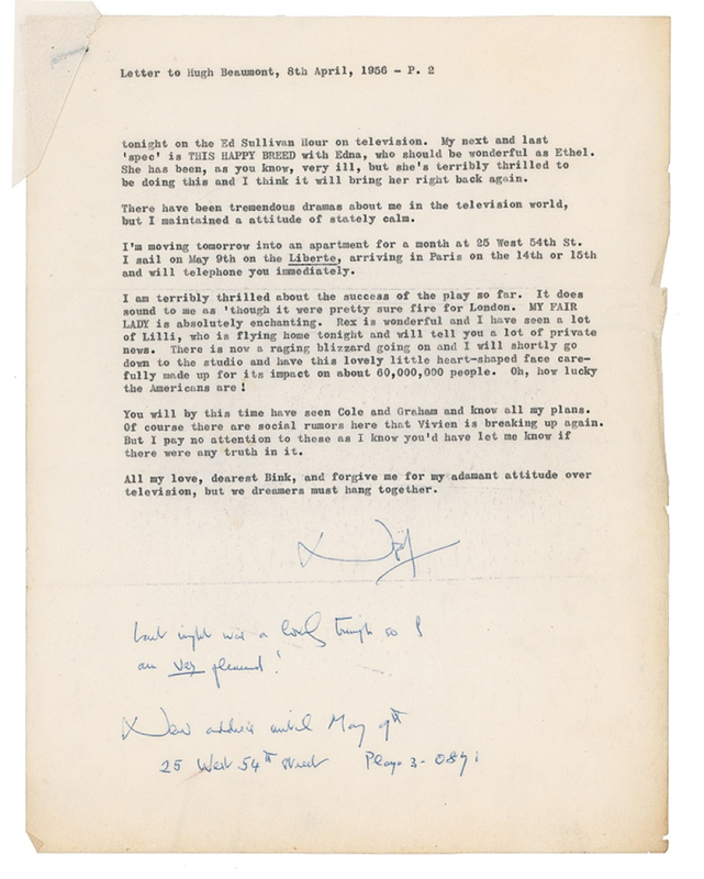 Lot 420 Nöel Coward Typed Letter Signed