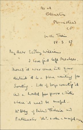 Lot #157 Robert Baden-Powell: “It is a place waiting for scouting”: Baden-Powell recruits leaders for a new Boy Scout troop - Image 2