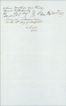Lot #226 Sam Houston and Thomas Green: HOUSTON, embroiled in a land dispute with his former appointee, brings suit over a controversial survey - Image 1
