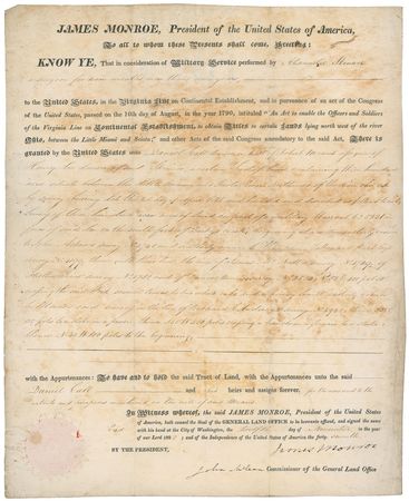Lot #88 James Monroe Signed Document - Image 1