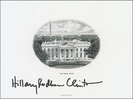 Lot #30 Hillary Clinton Engraving