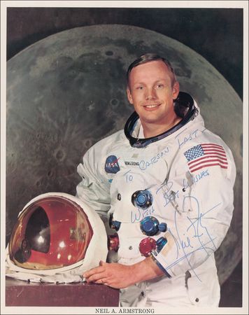 Lot #361 Neil Armstrong Signed Photograph - Image 1