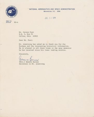 Lot #361 Neil Armstrong Signed Photograph - Image 3