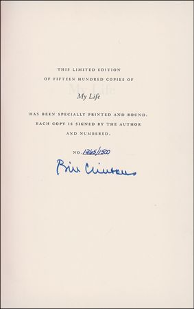 Lot #28 Bill Clinton Book
