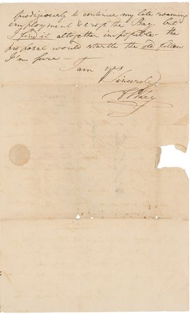 Lot #234 Francis Scott Key: ?I FIND ANNAPOLIS PRETTY GAY?: KEY describes a round of parties and his taste in women: ?I prefer the ?blue and laughing eye? of the Queen of Cyprus? - Image 3