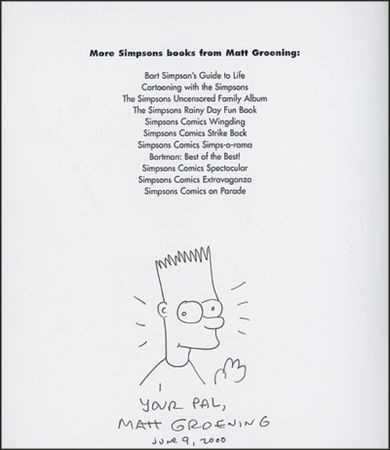 Lot #521 Matt Groening Book - Image 1