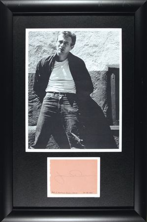 Lot #894 James Dean: Fabulous Dean signature ready for display - Image 1