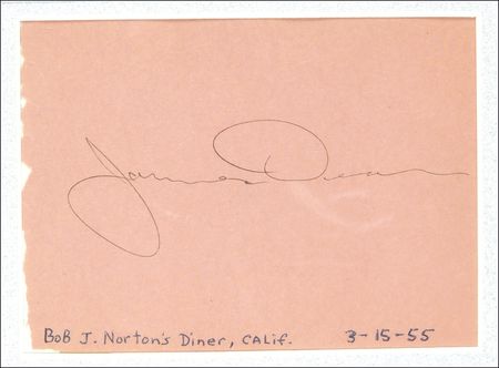 Lot #894 James Dean: Fabulous Dean signature ready for display - Image 2