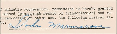 Lot #689 Dodo Marmarosa Signed Document - Image 2