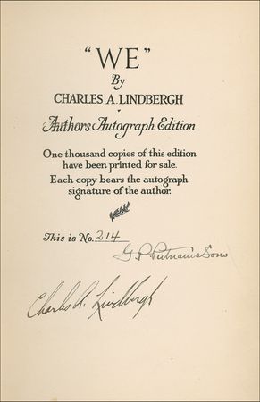 Lot #381 Charles Lindbergh Book - Image 1
