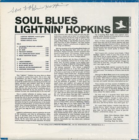 Lot #652 Lightnin’ Hopkins Album - Image 1