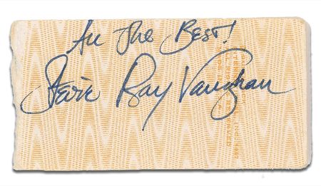Lot #789 Stevie Ray Vaughan: Stevie Ray signs from the road - Image 2
