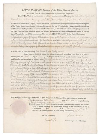 Lot #85 James Madison Signed Document - Image 1