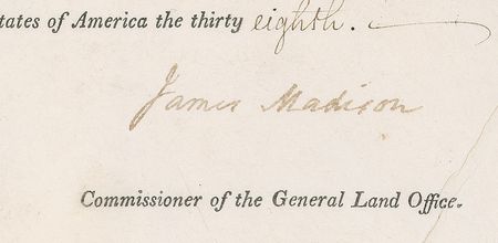 Lot #85 James Madison Signed Document - Image 2