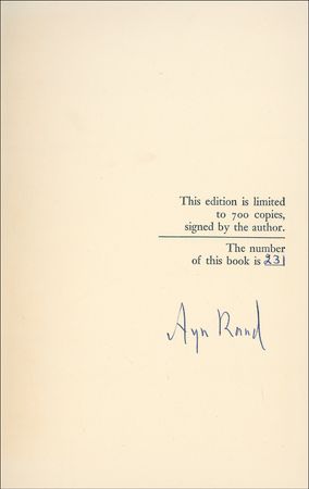 Lot #483 Ayn Rand Book - Image 1