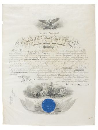 Lot #135 Theodore Roosevelt Signed Document - Image 1