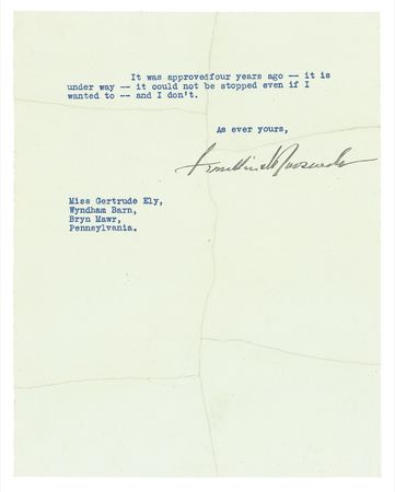 Lot #133 Franklin D. Roosevelt: “It is perfectly reasonable to admit that the success of the Santee-Cooper project cannot be guaranteed”: FDR defends one of his New Deal initiatives - Image 1