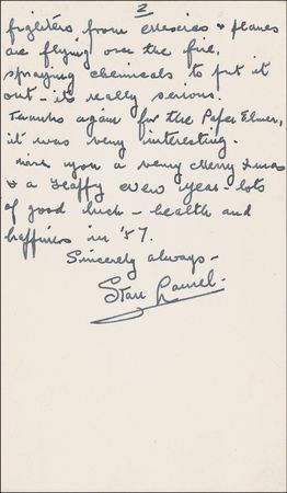 Lot #997 Stan Laurel Handwritten Letter Signed - Image 2