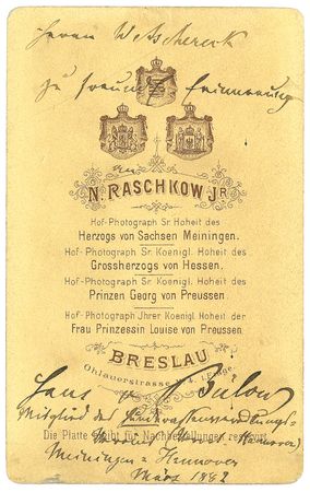 Lot #790 Hans von Bulow Signed Photograph - Image 1