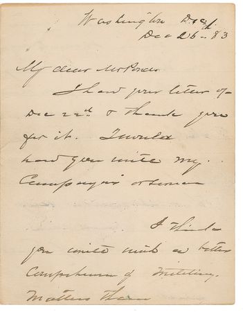 Lot #323 Philip H. Sheridan: “The points, motives, incidents as yet unknown to the people” - Image 1