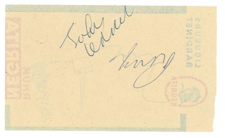 Lot #558 Beatles: John Lennon: LENNON signs an original self-portrait during the Beatles? first foreign tour - Image 1