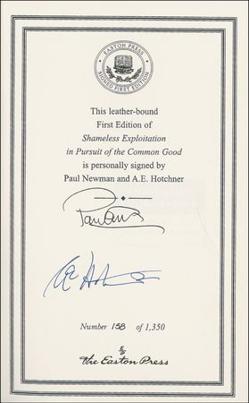 Lot #1042 Paul Newman and A. E. Hotchner Book - Image 2