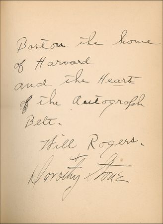 Lot #158 Autograph Album: Including HOUDINI, HOOVER, COHAN, and WILL ROGERS - Image 4