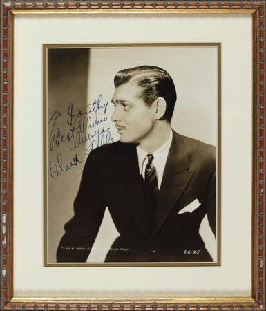 Lot #928 Clark Gable: Handsome signed Gable photo - Image 1