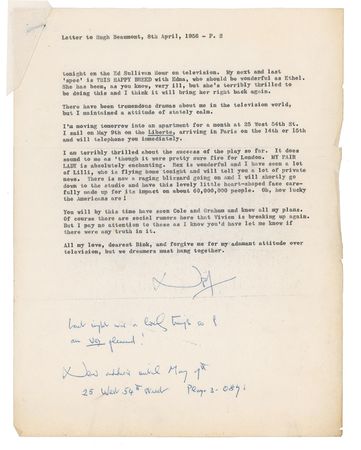 Lot #420 Nöel Coward Typed Letter Signed - Image 1