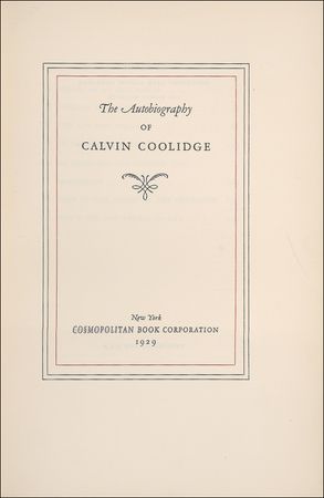 Lot #37 Calvin Coolidge Book - Image 2