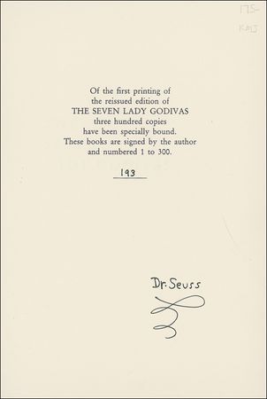 Lot #493 Dr. Seuss Book - Image 1