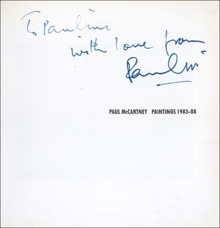 Lot #565 Beatles: Paul McCartney: Paul signs his art book for Stuart Sutcliffe’s sister - Image 1