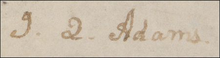 Lot #3 John Quincy Adams Signed Document - Image 2