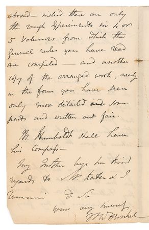 Lot #306 John Frederick Herschel Handwritten Letter Signed - Image 1