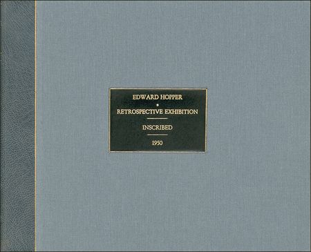 Lot #657 Edward Hopper: Signing a 1950 retrospective catalog - Image 2