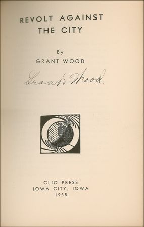 Lot #730 Grant Wood: “The Middle West ... a various, rich land abounding in painting material” - Image 1