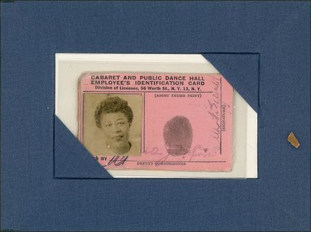 Lot #840 Ella Fitzgerald: Her personal NYC cabaret card - Image 2