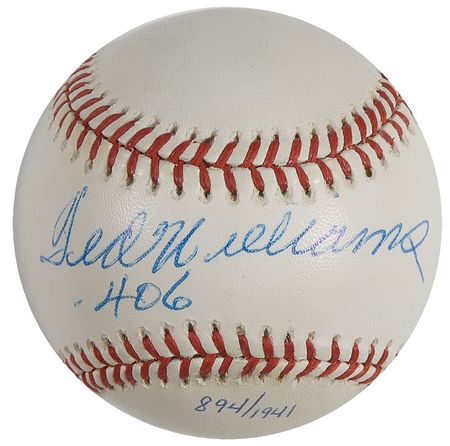 Lot #1551 Ted Williams Baseball - Image 1