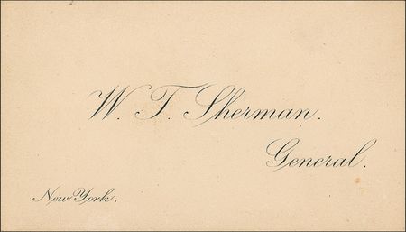 Lot #473 William T. Sherman Calling Card - Image 1