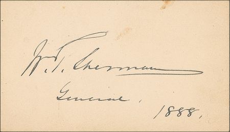 Lot #473 William T. Sherman Calling Card - Image 2